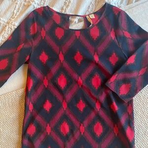 Francesca's 3/4 Sleeve Tunic-Style Top (S)